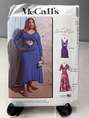 Misses Dress Sewing Pattern McCalls M8253 Size 8-10-12-14-16 Uncut